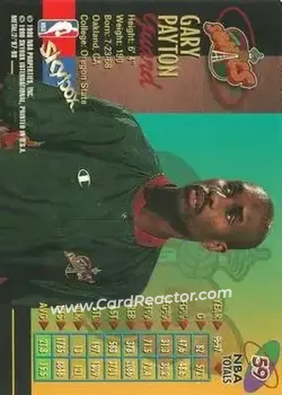 Back of Gary Payton