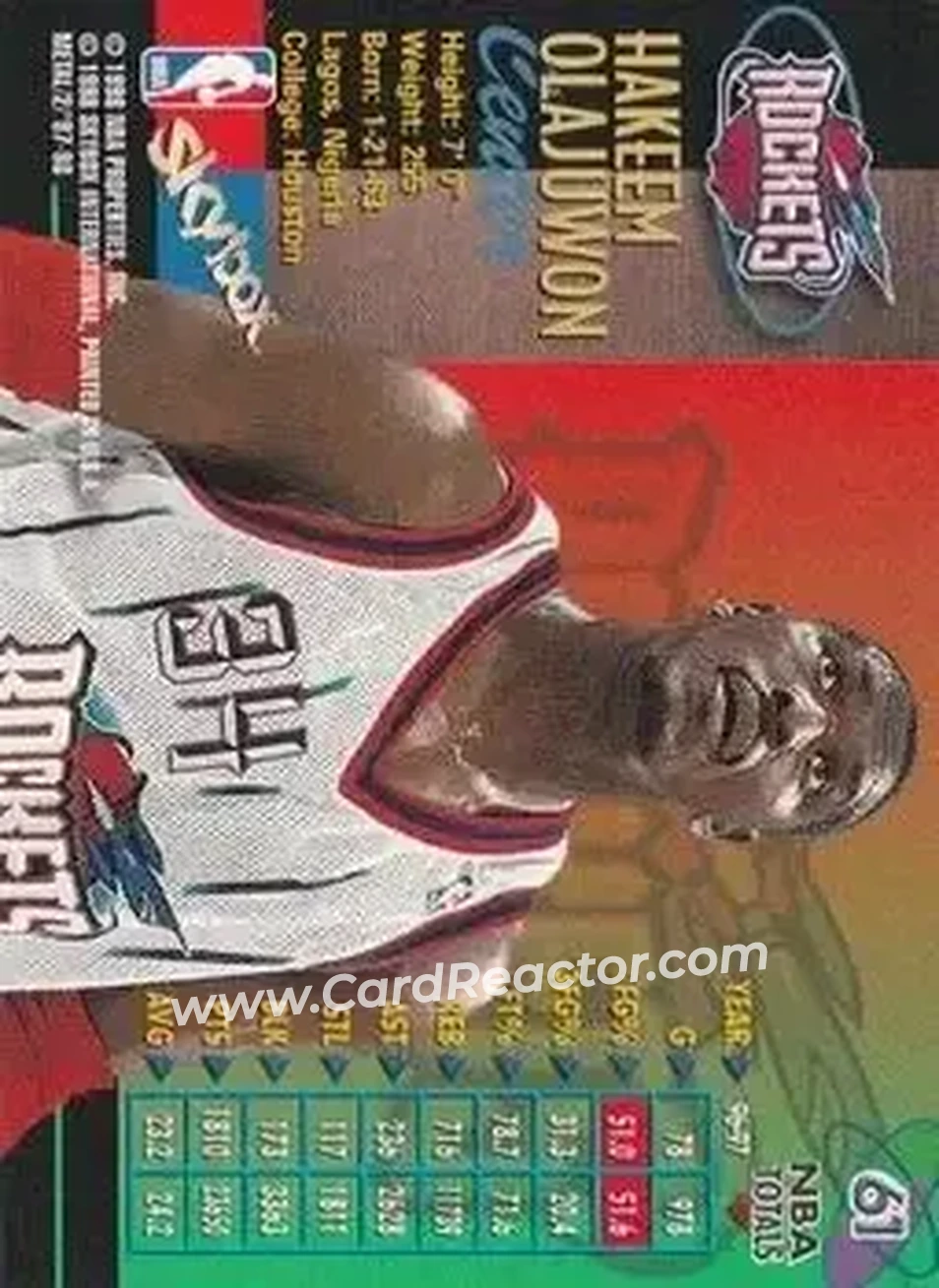 Back of Hakeem Olajuwon