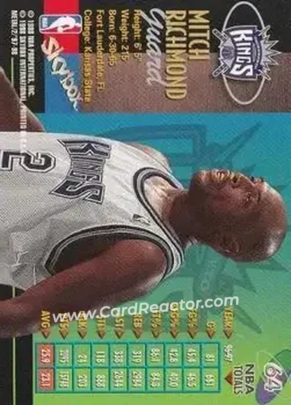Back of Mitch Richmond