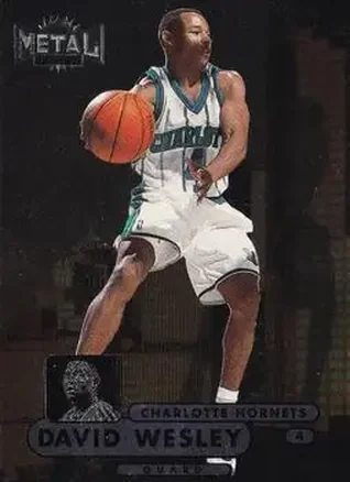 1997-98 Metal Universe Championship #65 - David Wesley - Charlotte Hornets