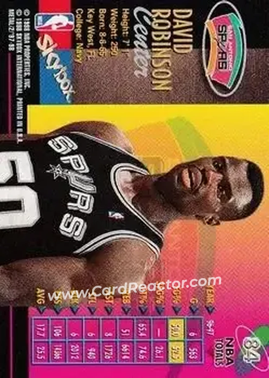 Back of David Robinson
