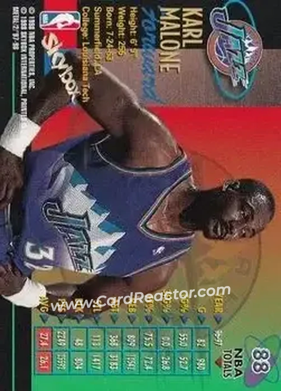 Back of Karl Malone