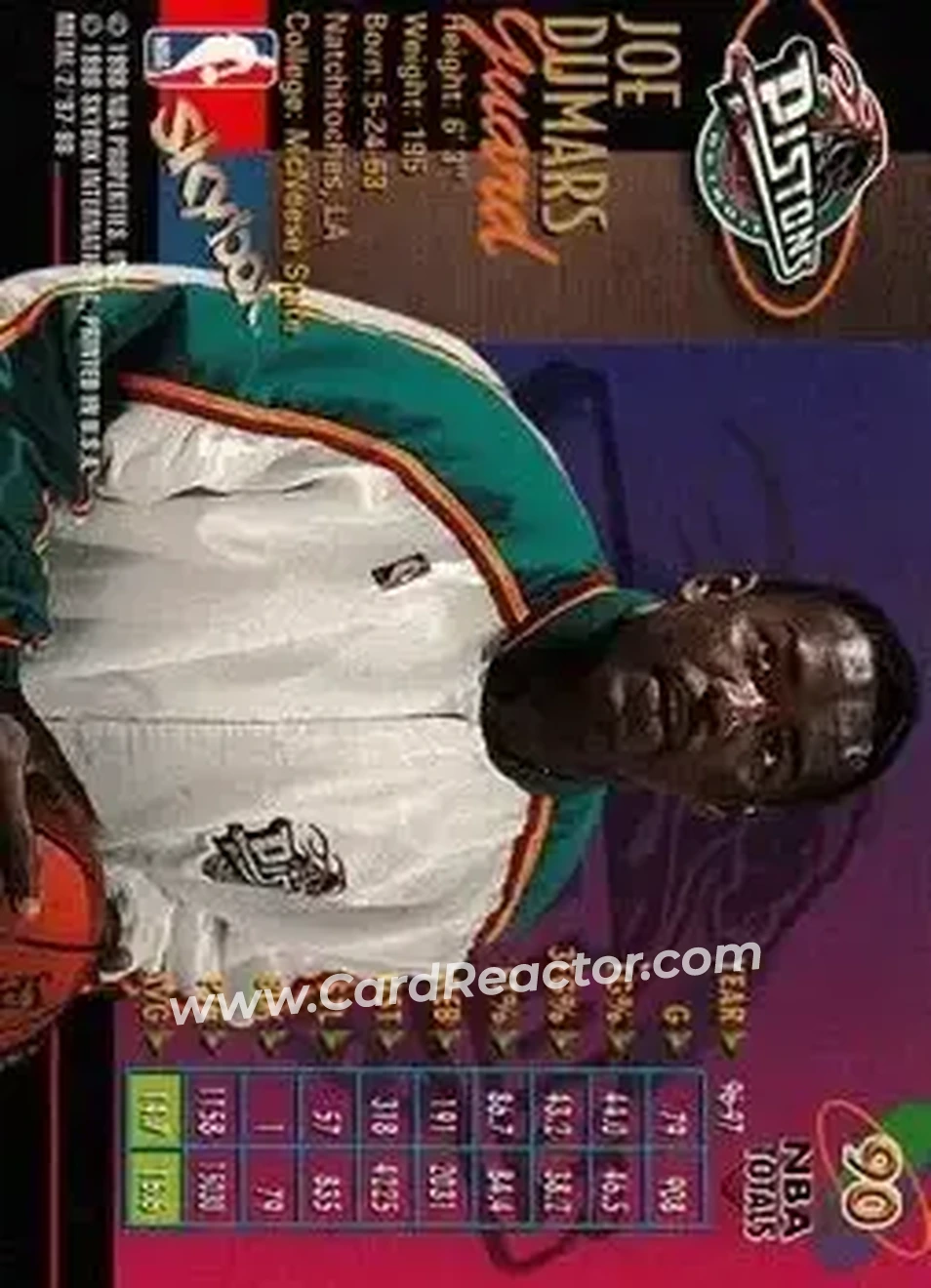 Back of Joe Dumars