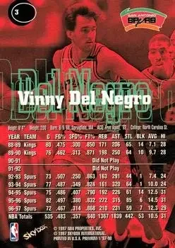 Back of Vinny Del Negro
