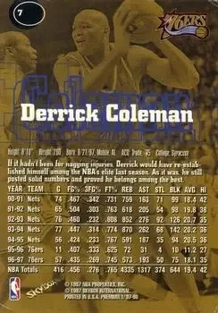 Back of Derrick Coleman