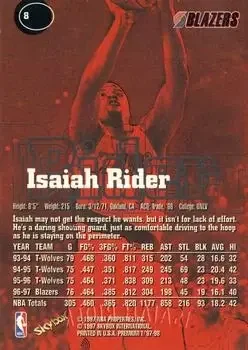 Back of Isaiah Rider
