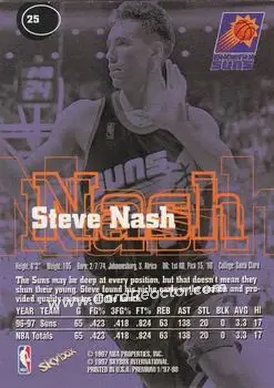 Back of Steve Nash