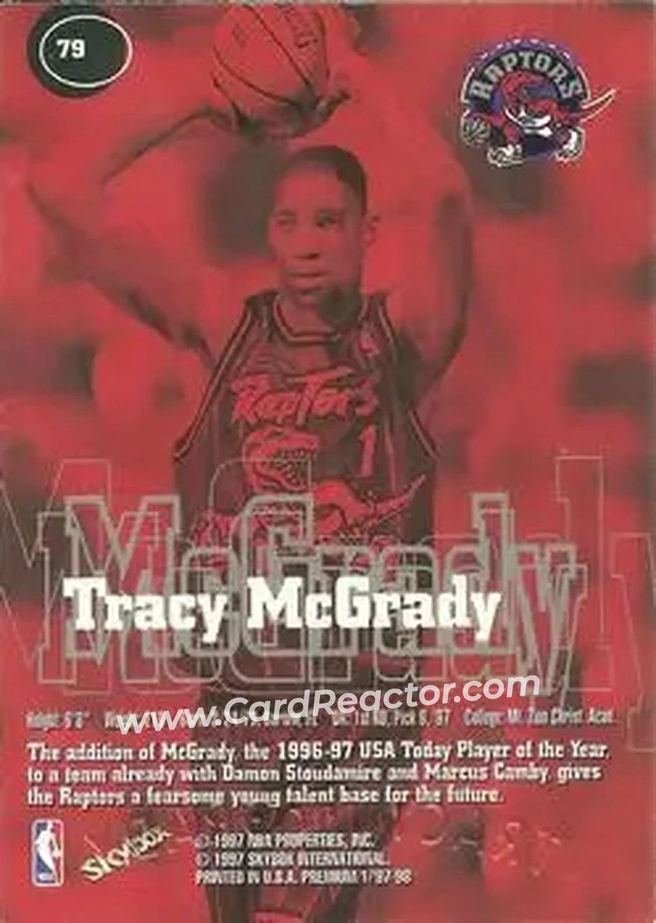 Back of Tracy McGrady