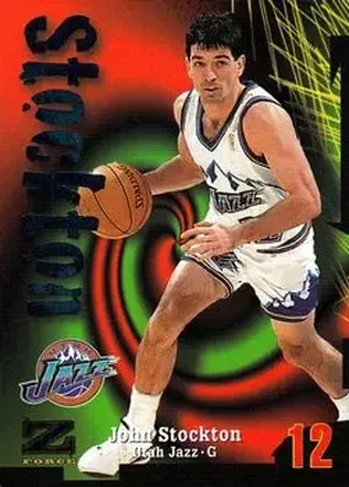 1997-98 SkyBox Z-Force #12 John Stockton
