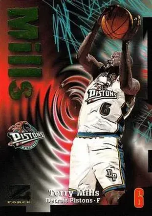 1997-98 SkyBox Z-Force #17 - Terry Mills - Detroit Pistons 1997-98 SkyBox Z-Force #17 - Terry Mills - Detroit Pistons