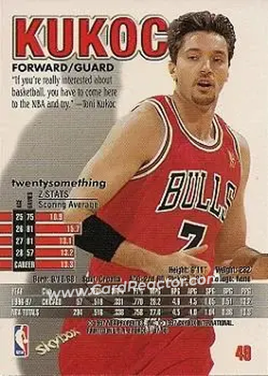 Back of Toni Kukoc