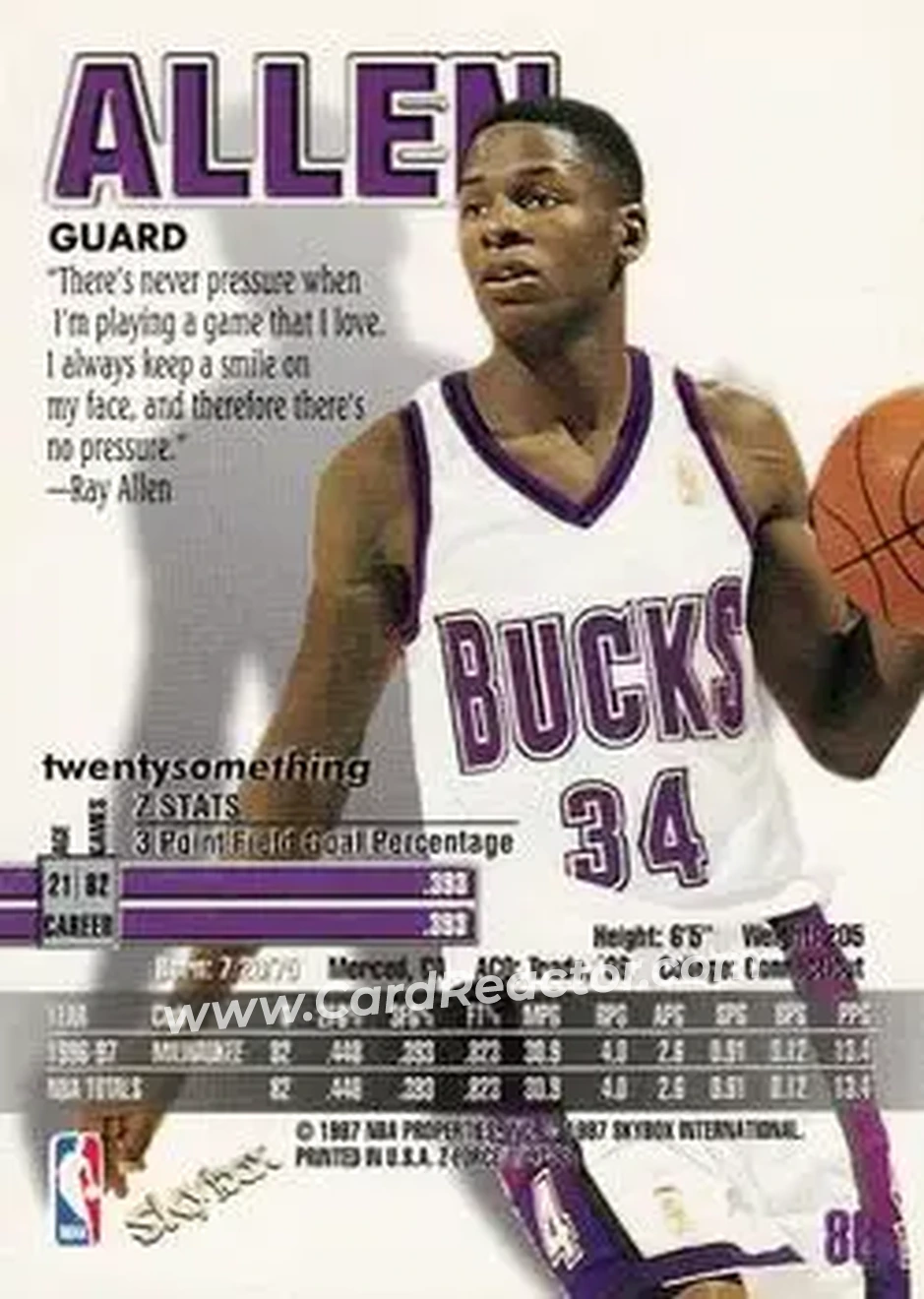 Back of Ray Allen