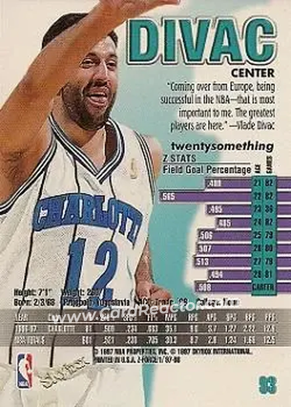 Back of Vlade Divac