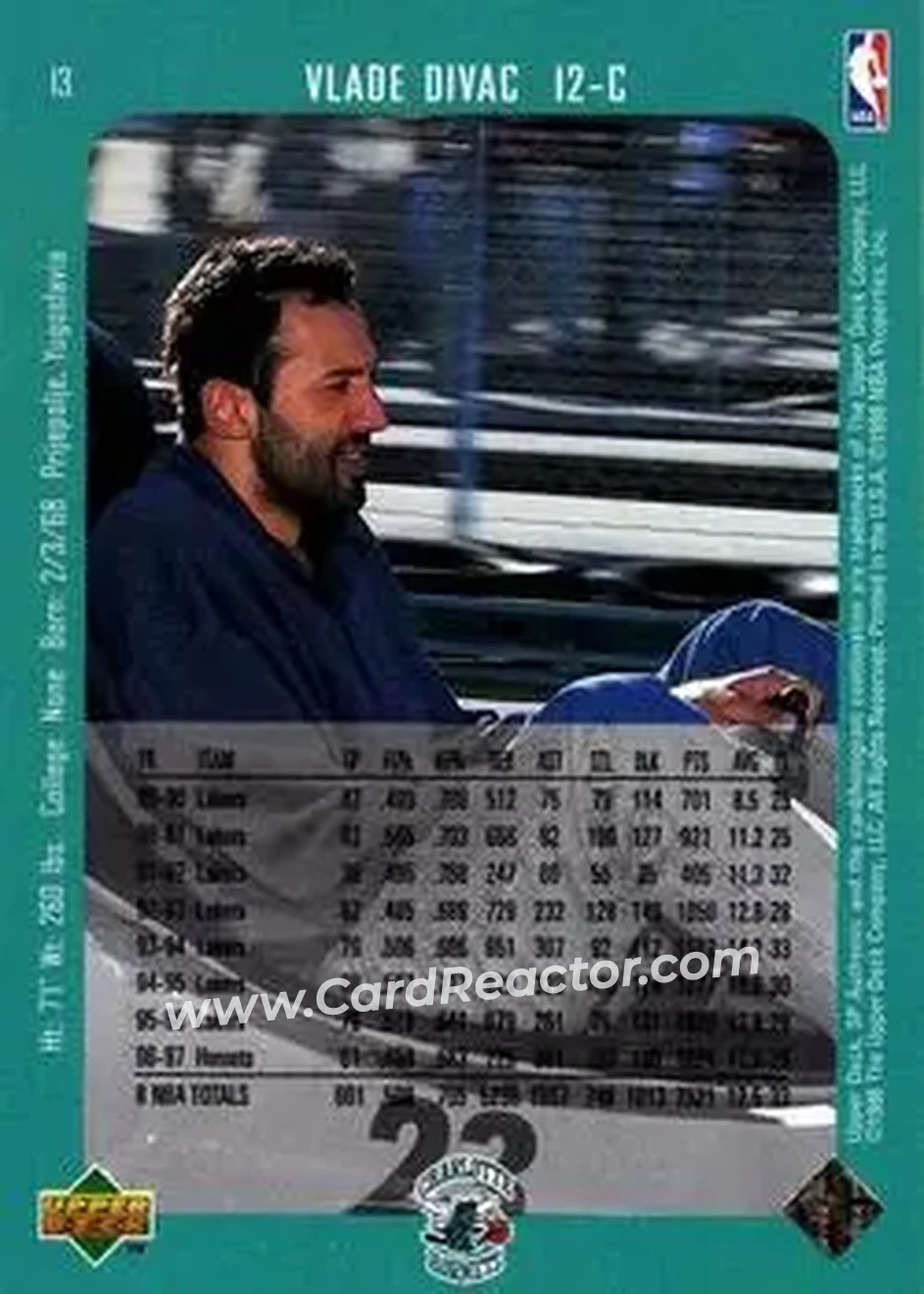 Back of Vlade Divac