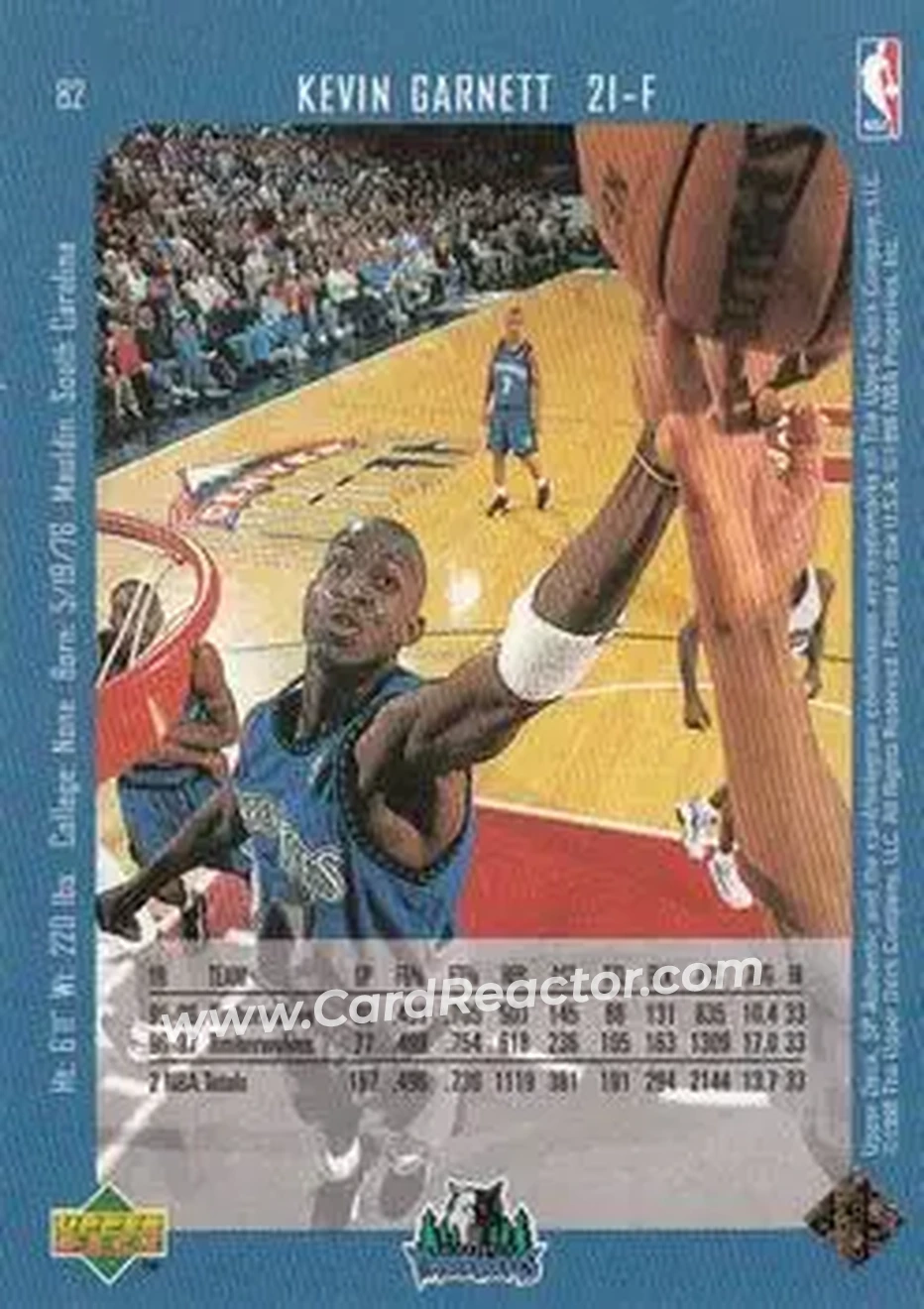 Back of Kevin Garnett