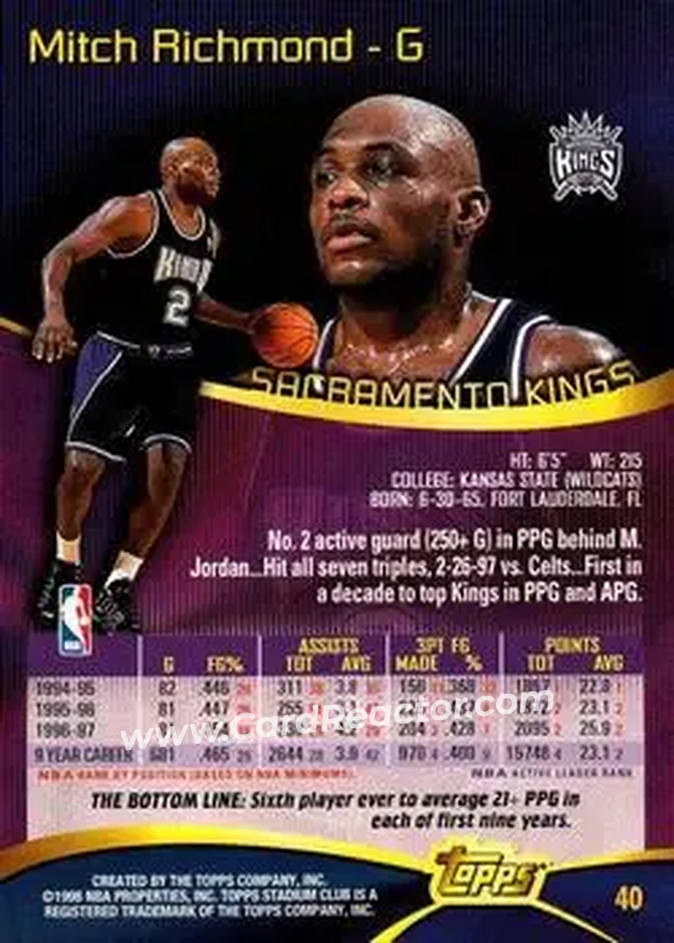 Back of Mitch Richmond