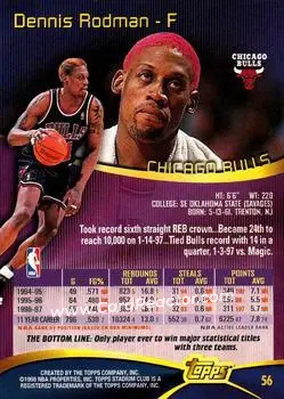 Back of Dennis Rodman