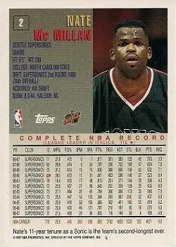 Back of Nate McMillan