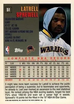 Back of Latrell Sprewell