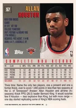 Back of Allan Houston