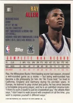 Back of Ray Allen