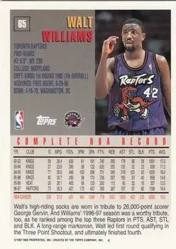 Back of Walt Williams