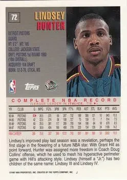 Back of Lindsey Hunter