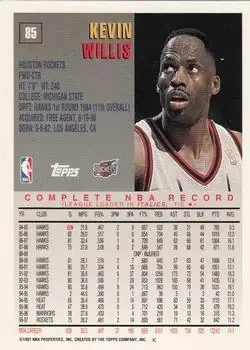 Back of Kevin Willis