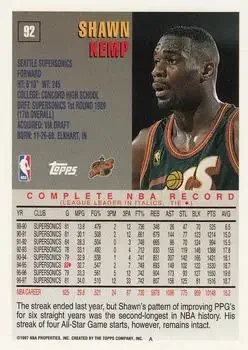 Back of Shawn Kemp