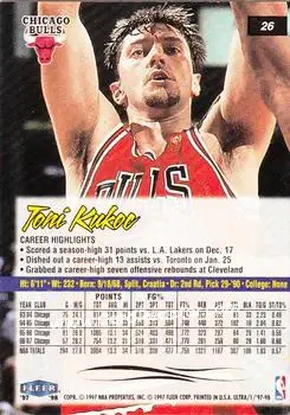Back of Toni Kukoc