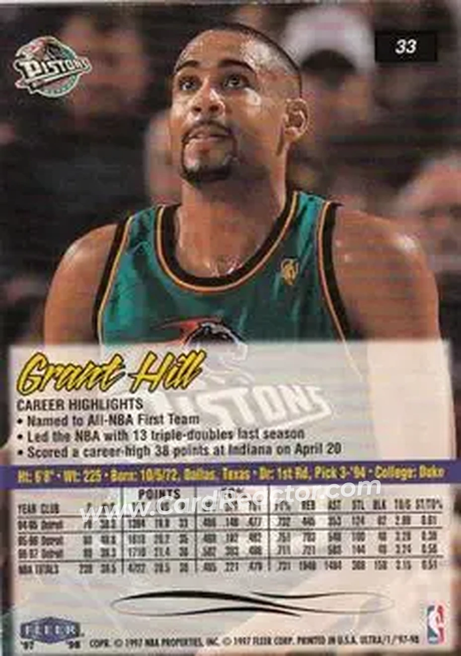 Back of Grant Hill