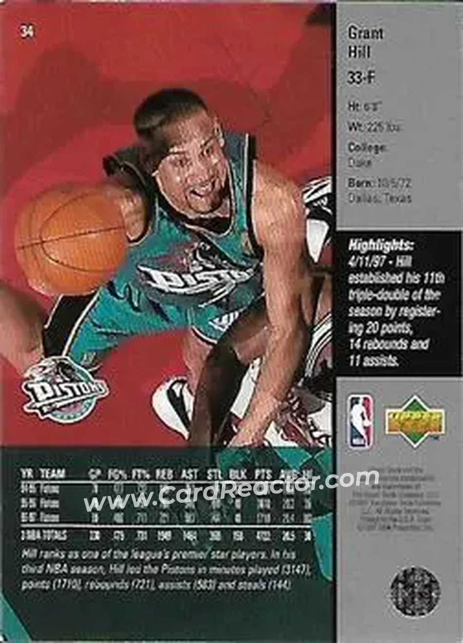 Back of Grant Hill