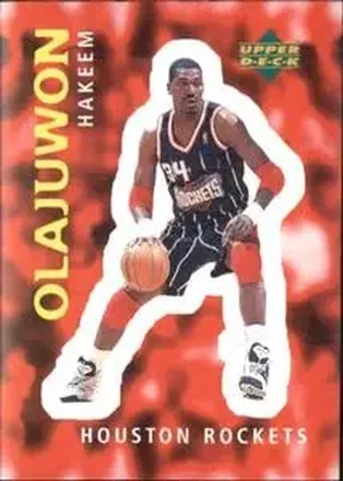 1997-98 Upper Deck NBA Stickers (European) #37 Hakeem Olajuwon
