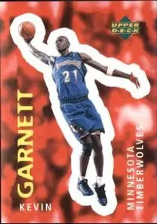 1997-98 Upper Deck NBA Stickers (European) #77 Kevin Garnett