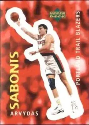 1997-98 Upper Deck NBA Stickers (European) #99 Arvydas Sabonis