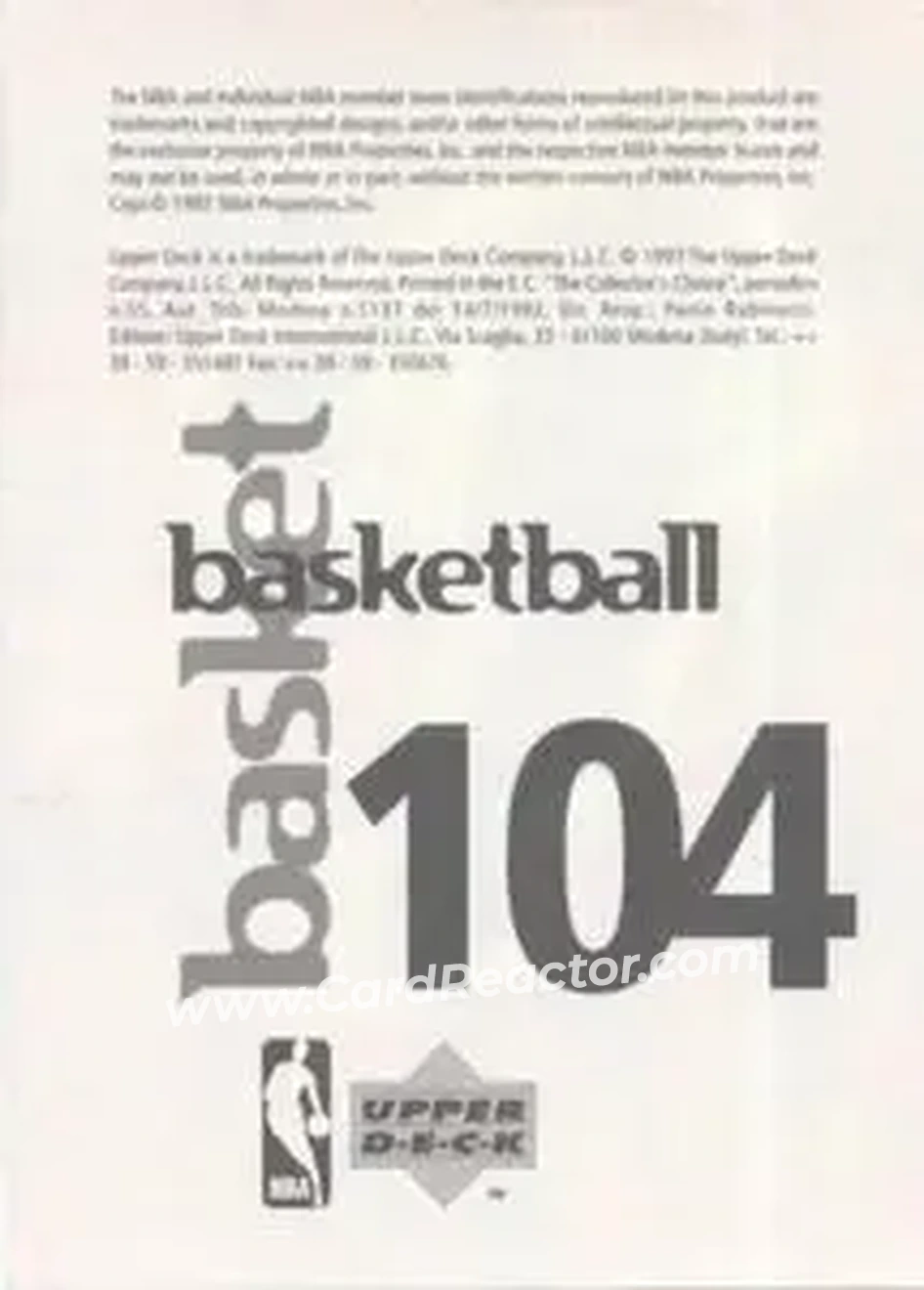 Back of Mitch Richmond