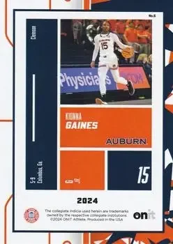 Back of Kionna Gaines