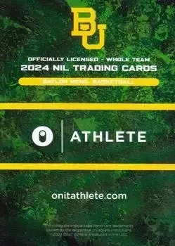 2023-24 ONIT Athlete Baylor Bears Men #NNO Card #NNO