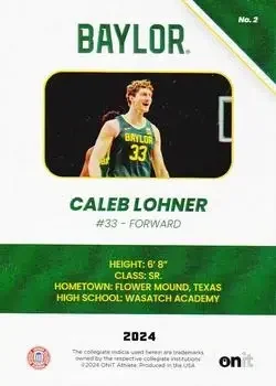 Back of Caleb Lohner