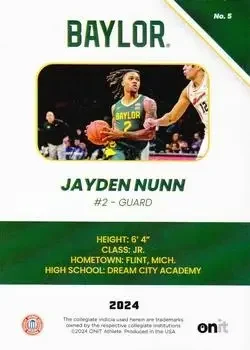 Back of Jayden Nunn