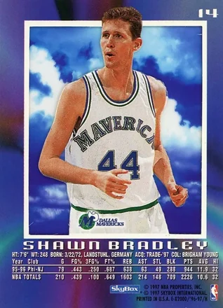 Shawn Bradley 뒷면