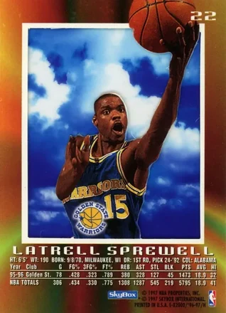 Verso de Latrell Sprewell