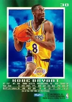 Back of Kobe Bryant