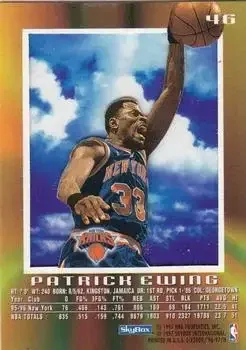 Back of Patrick Ewing
