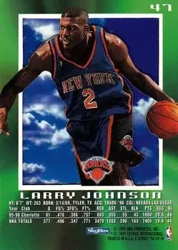 Back of Larry Johnson