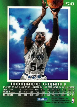 Horace Grant 뒷면