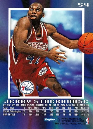 Jerry Stackhouse 뒷면