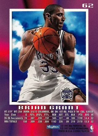 Achterkant van Brian Grant