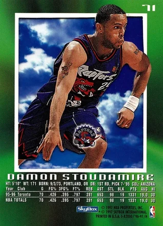 Damon Stoudamire 뒷면