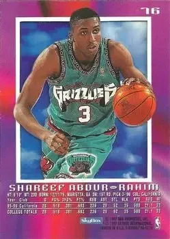 Back of Shareef Abdur-Rahim
